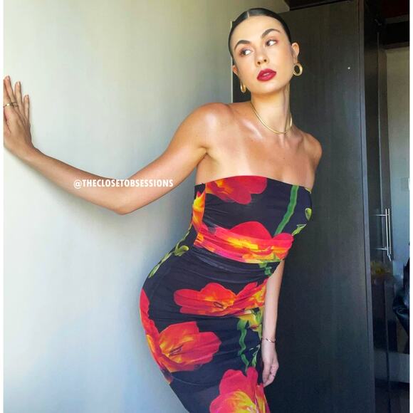 ZARA BLOGGER FAVE!!! Floral Print Dress NWT - Picture 12 of 16